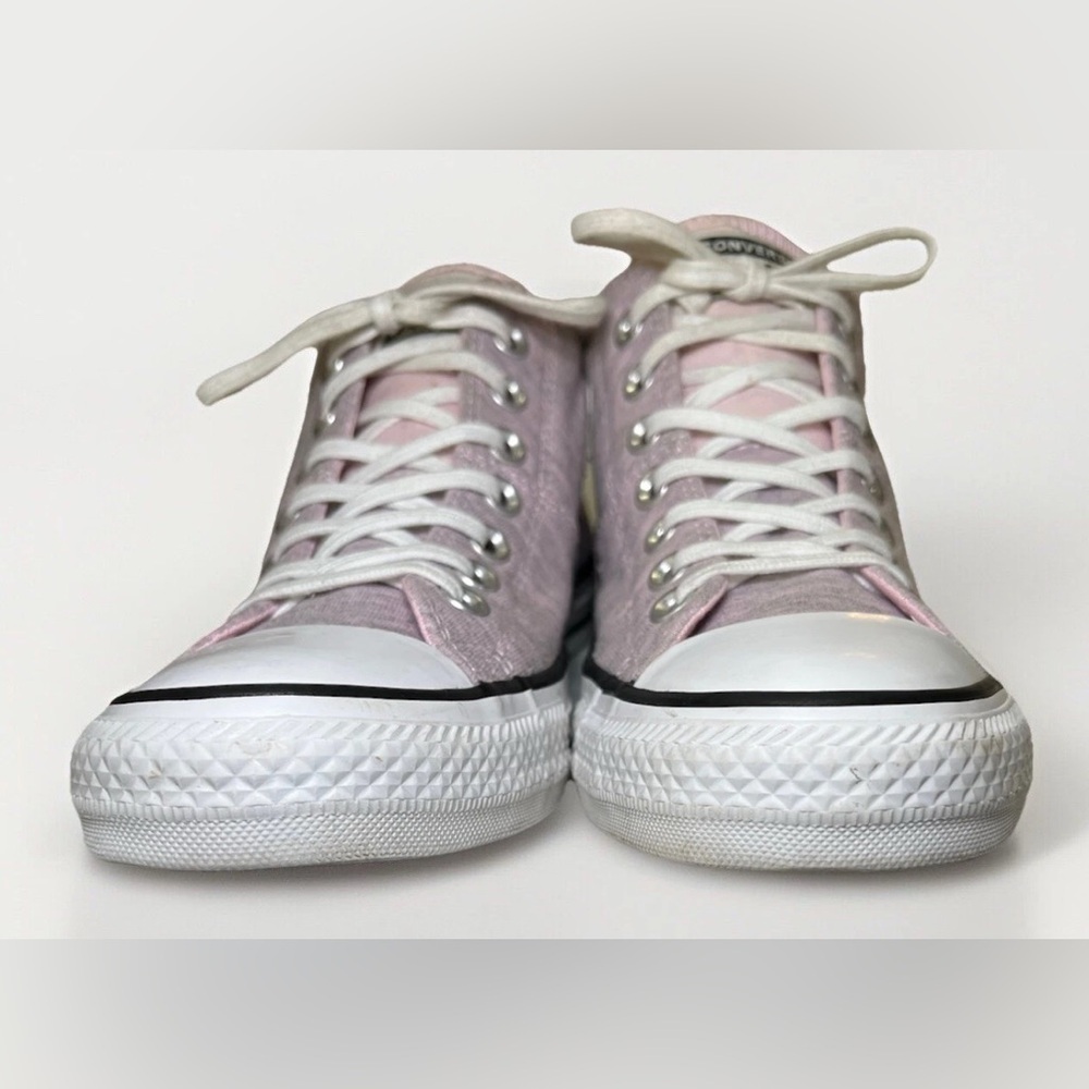 Converse Shoes Womens 8 Chuck Taylor All Star Sneakers Pink Gray Canvas High - Picture 6 of 12